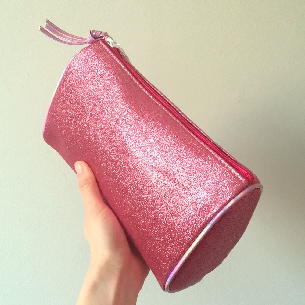 New Glitter Pink Cosmetic Bag
